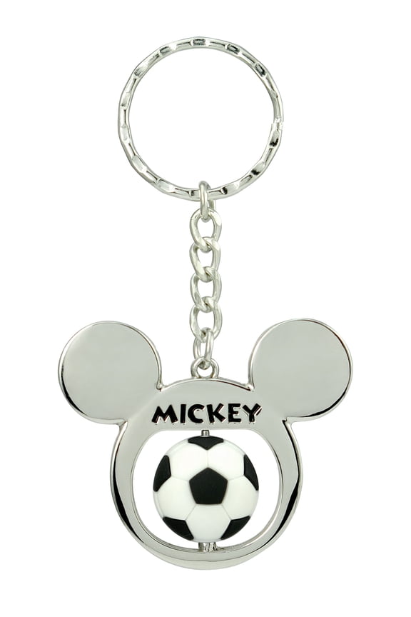 Mickey Mouse Soccer Ball Spinning Keychain