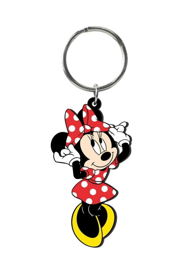 Mickey Mouse Soft Touch PVC Key RIng: Minnie