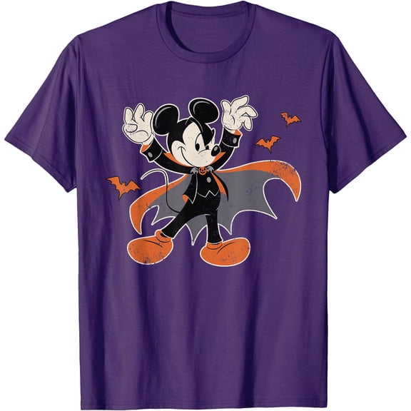 Mickey Mouse Spooky Dracula Halloween DTG Print Unisex T-Shirt