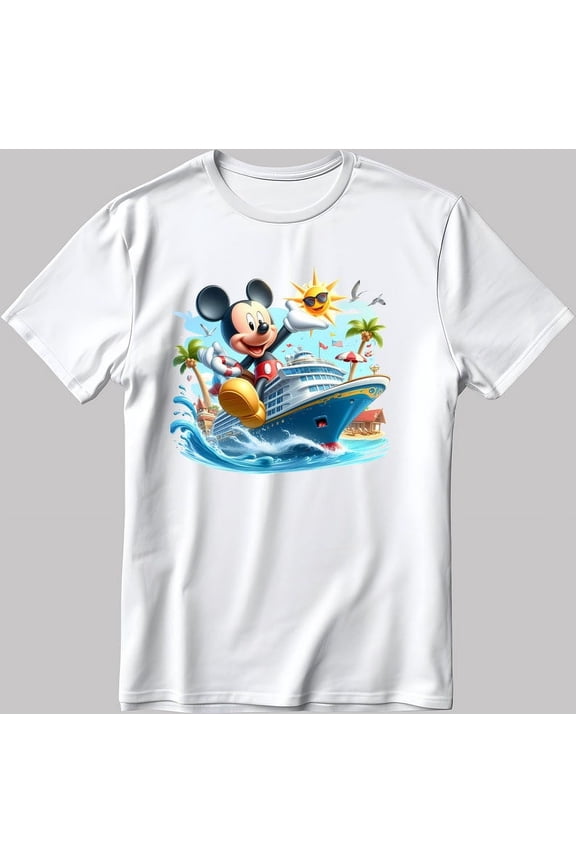 Mickey Mouse Summer Vibe Short Sleeve Men's and Women's T Shirt up to Size 4XL 
