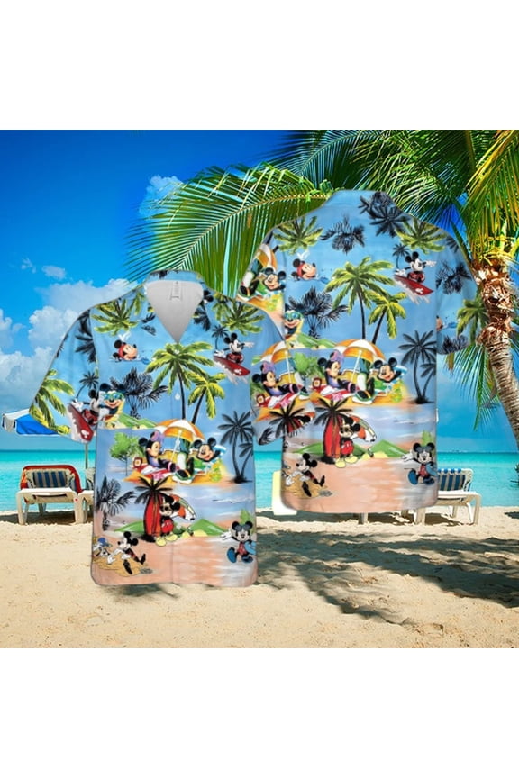 Mickey Mouse Sweet Summer Vacation Hawaiian Shirt Mickey And Friends Family Hawaiian Shirt