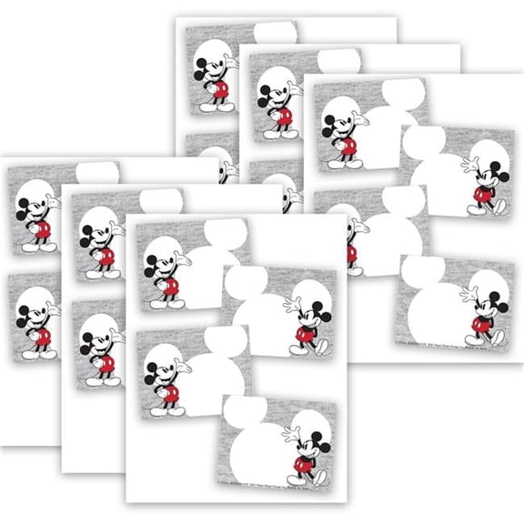 Mickey Mouse Throwback Self-Adhesive Name Tags - Pack of 6