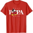 thumbnail image 1 of Mickey Mouse Thumbs Up Best Papa Ever Father's Day DTG Print Unisex T-Shirt,Red Color,Size 5XL, 1 of 5