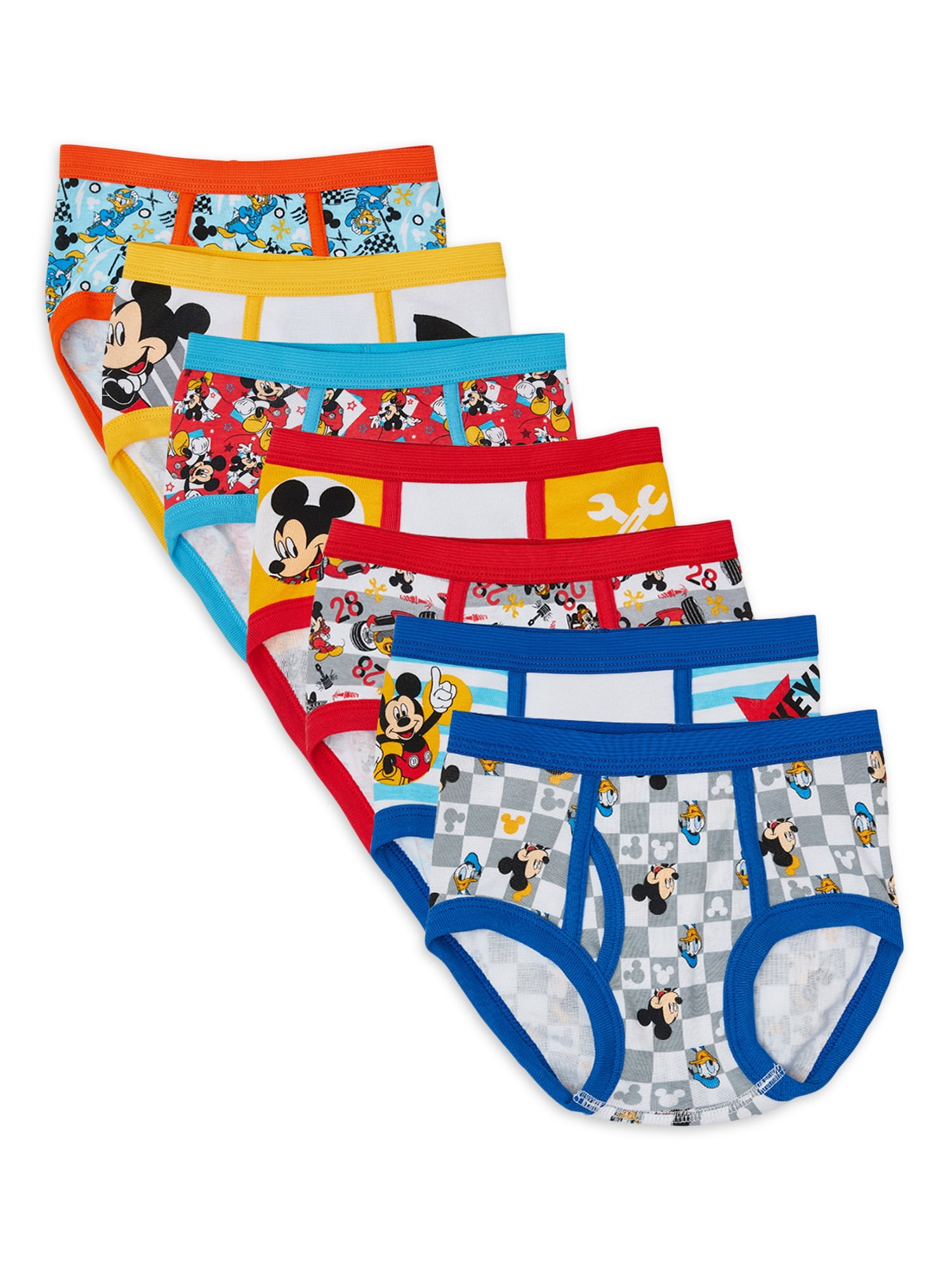 Mickey Mouse Toddler Boy Briefs, 7-Pack, Sizes 2T-4T