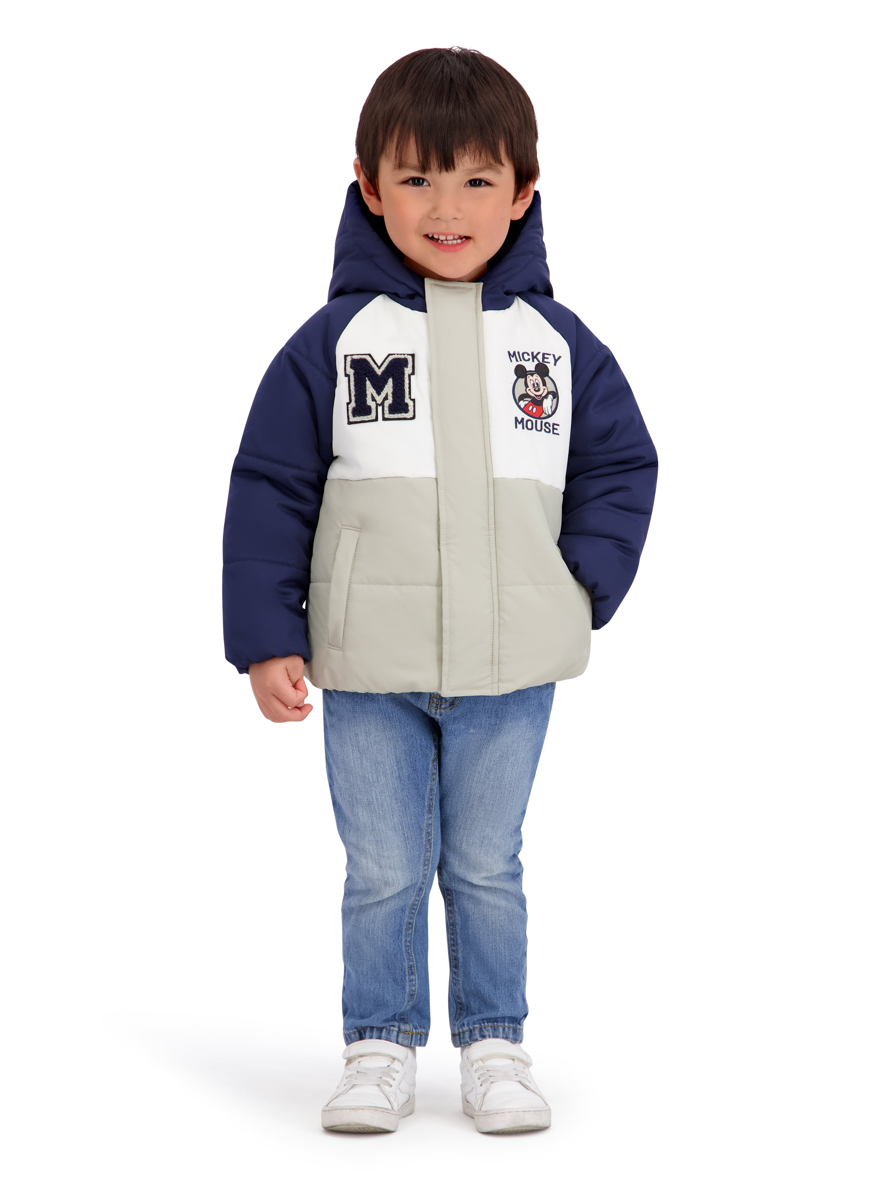 Character Toddler Boy Color- Block Puffer Jacket, Sizes 12M-5T