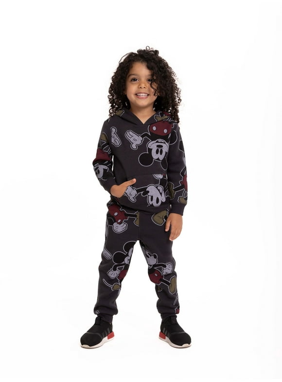 Mickey Mouse Toddler Boy Fleece Hoodie and Joggers Set, 2-Piece, Sizes 12M-5T