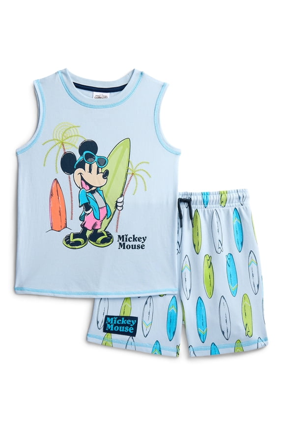 Toddler Boys Graphic Tank Top and Matching Allover Print Shorts Set, 2-Piece, Sizes 12M-5T