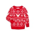 thumbnail image 1 of Mickey Mouse Toddler Boy Holiday Sweater with Long Sleeves, Sizes 12M-5T, 1 of 3