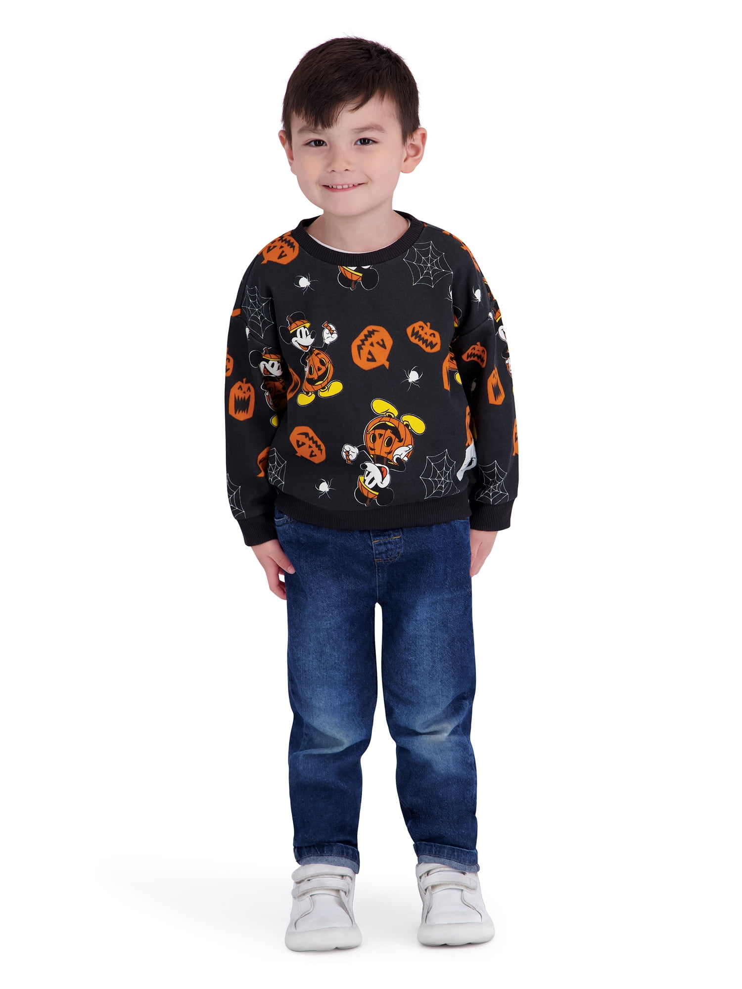 Mickey Mouse Toddler Boy Long Sleeve Halloween Sweatshirt, Sizes 12M-5T