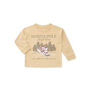 TEENAGE MUTANT NINJA TURTLES Mickey Mouse Toddler Boys Holiday Graphic Tee with Long Sleeves, Sizes 12M-5T