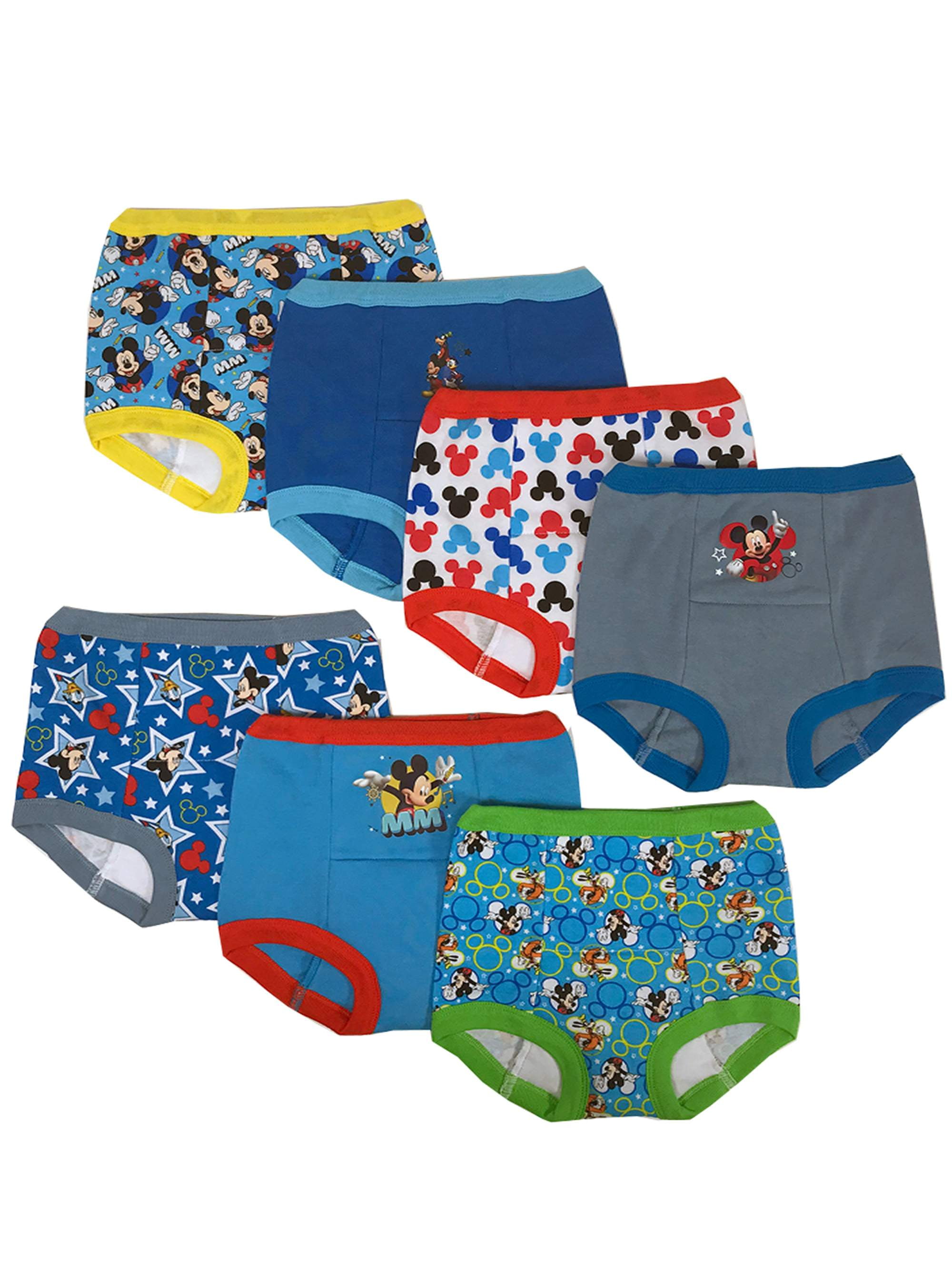 Mickey Mouse Toddler Boy Training Underwear, 7-Pack, Sizes 18M