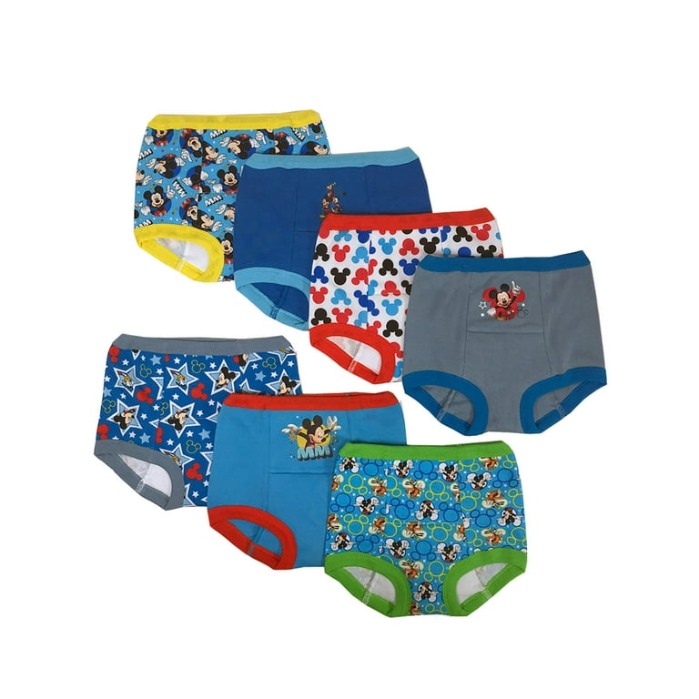 Mickey Mouse Toddler Boy Training Underwear, 7-Pack, Sizes 18M-4T 