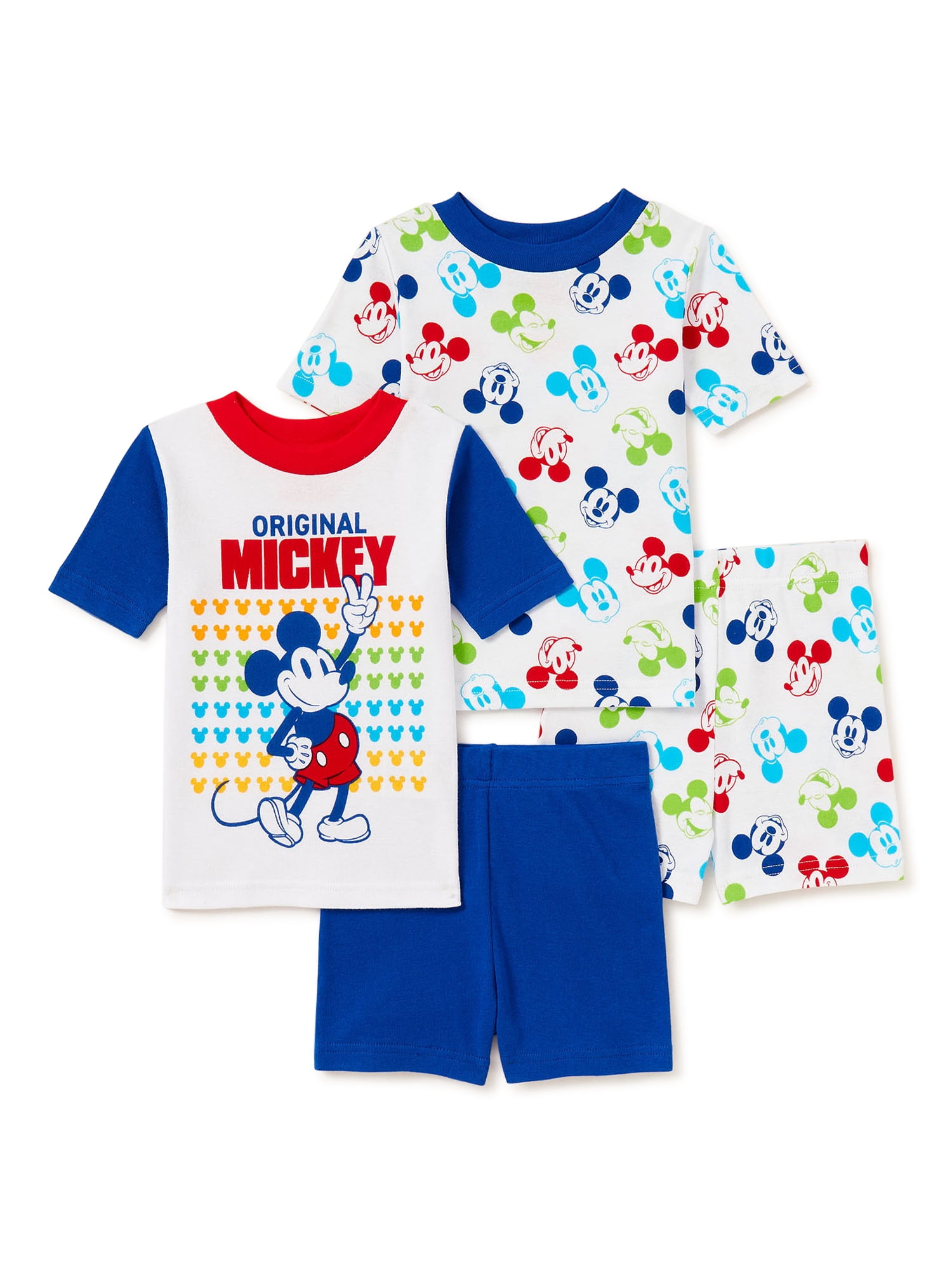 Mickey Mouse Toddler Boys Cotton Knit Pajamas, 2Piece Set, Sizes 2T4T