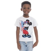 Bluey Toddler Boys Graphic Americana Crewneck Tee with Short Sleeves, Sizes 12M-5T