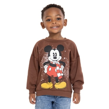 Mickey Mouse Toddler Boys Holiday Graphic Crewneck Sweatshirt, Sizes 12M-5T