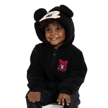 Mickey Mouse Toddler Boys Plush Fleece Full-Zip Cosplay Hoodie, Sizes 12M-5T