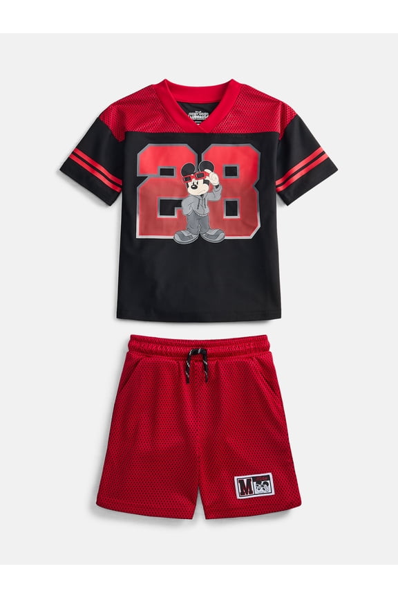 Toddler Boys' Front Back Graphic Tee and Shorts Set, 2-Piece, Sizes 12M-5T