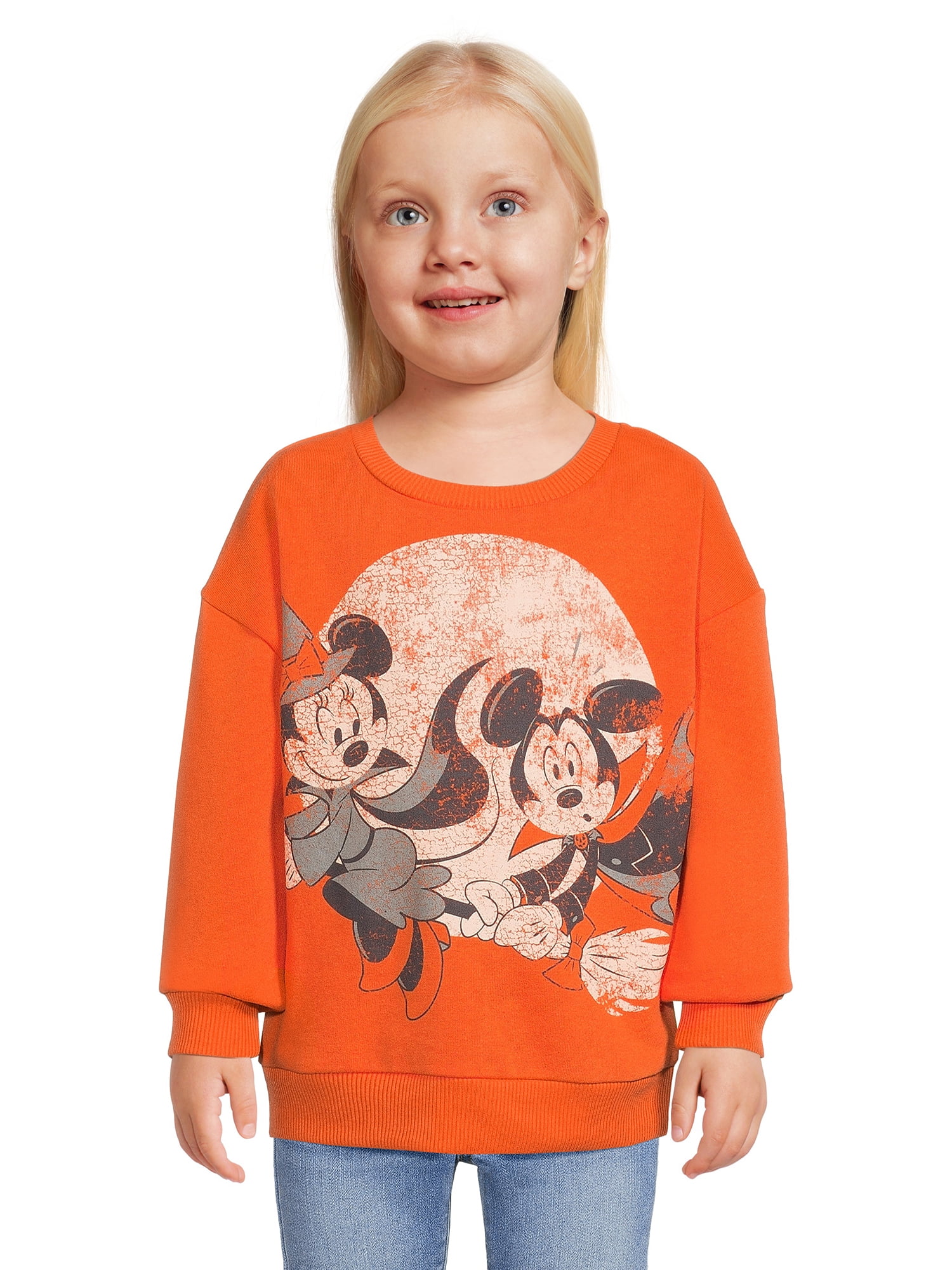Mickey Mouse Toddler Girl Crewneck Sweatshirt, Sizes 12M5T