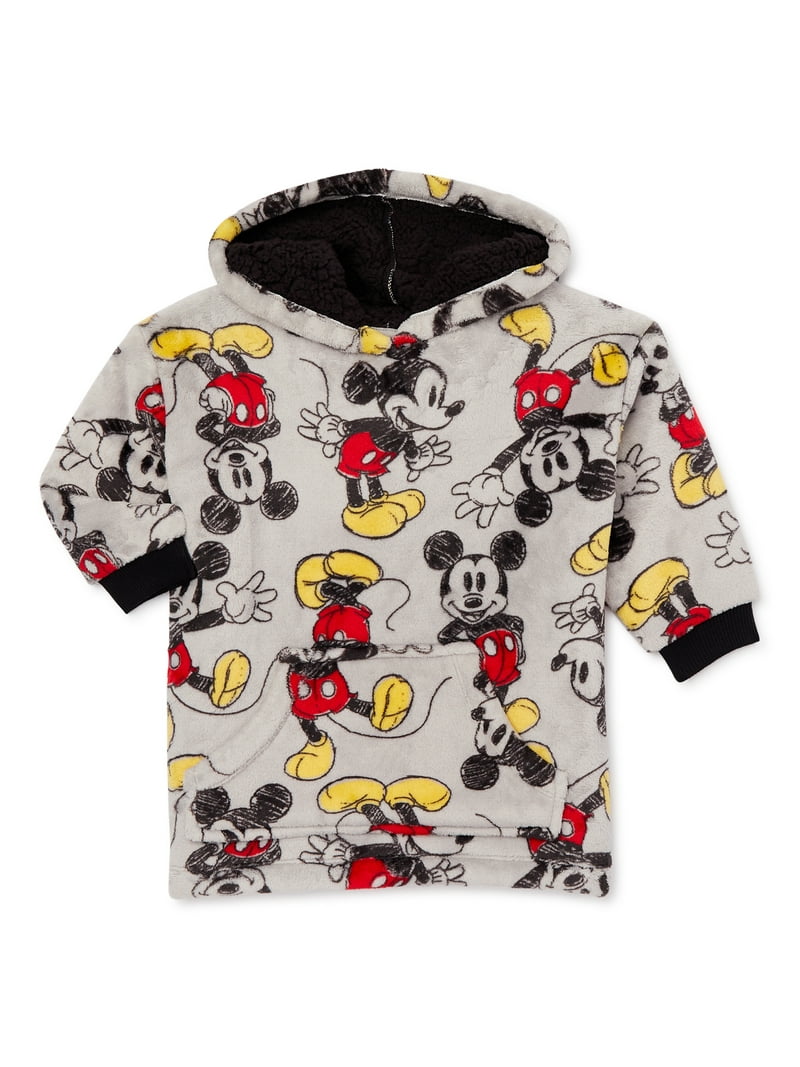 Mickey Mouse Toddler Girl Plush Pullover Hoodie, Sizes 12M-5T