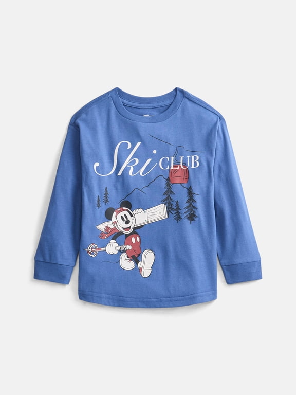 Toddler Boys Holiday Graphic Crewneck Tee with Long Sleeves, Sizes 12M-5T