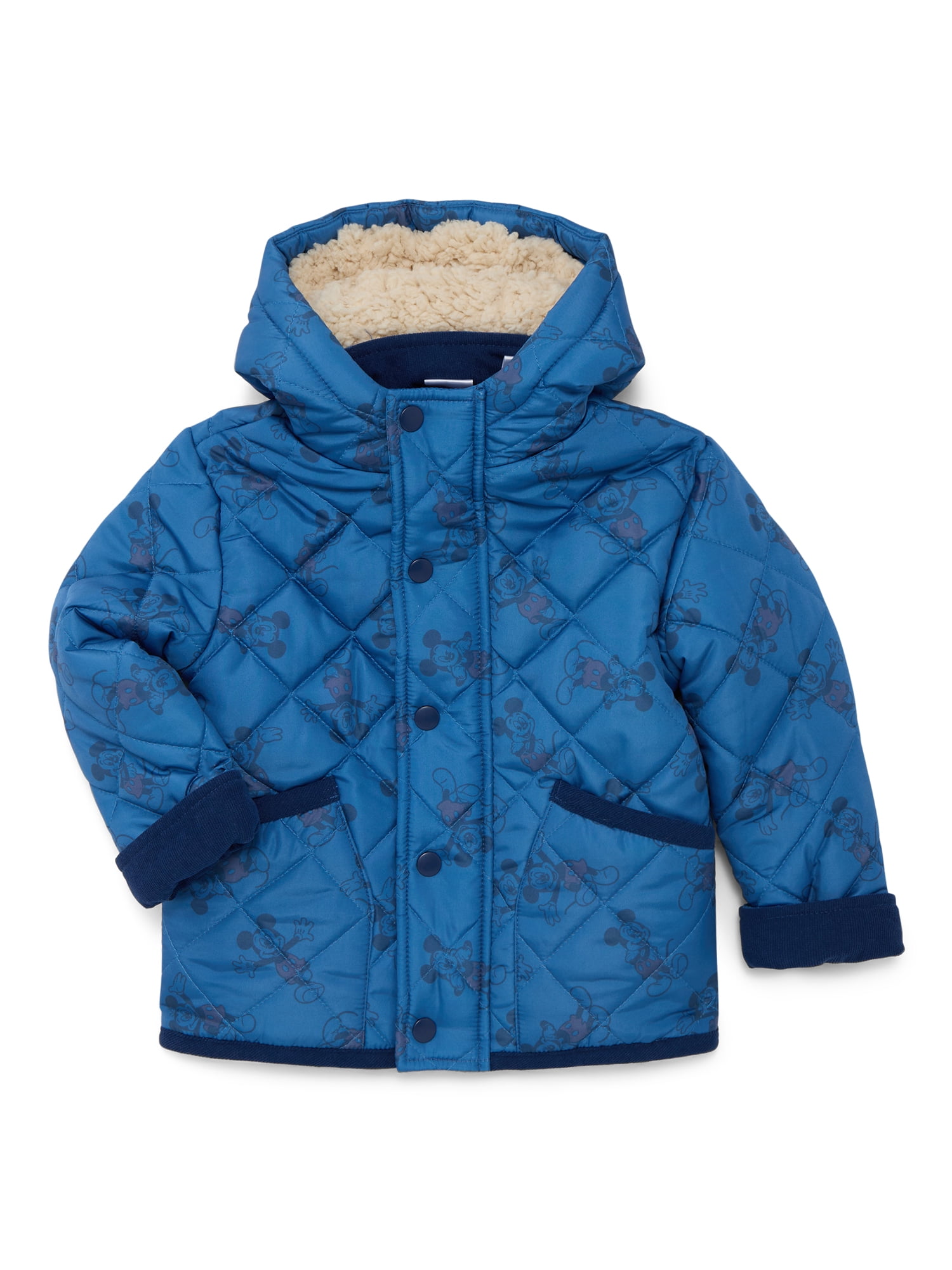 Character Toddler Boy Quilted Jacket with Faux- Shearling Lining, Sizes 2T-5T