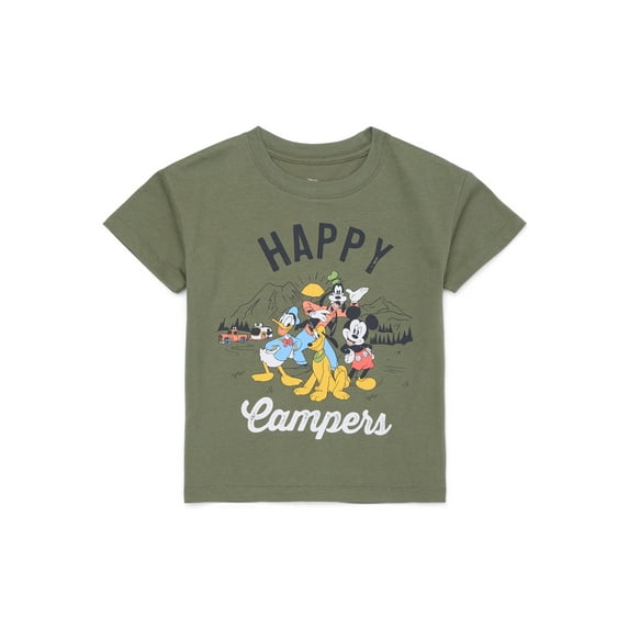 Mickey Mouse Toddler Boys or Girls Crewneck Tee with Short Sleeves, Sizes 12M-5T