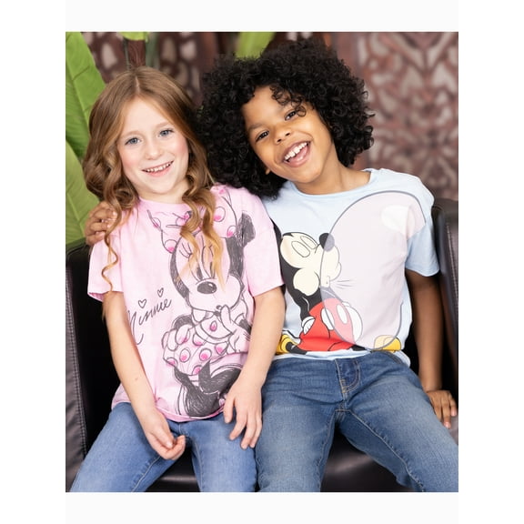 Mickey Mouse Toddler Boys or Girls Crewneck Tee with Short Sleeves, Sizes 12M-5T