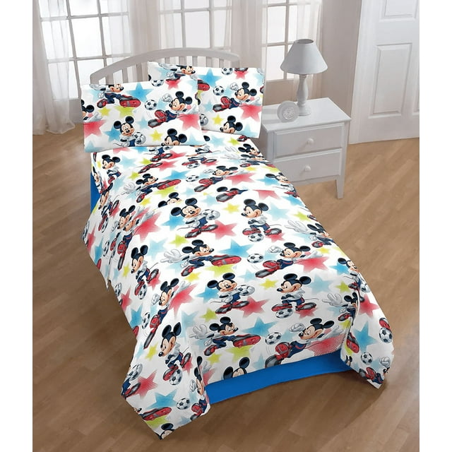 Mickey Mouse Twin Bed Sheet Set 3 Piece Set by Disney