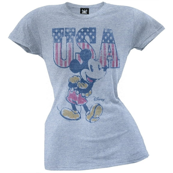 Mickey Mouse - USA Mickey Juniors T-Shirt - Small