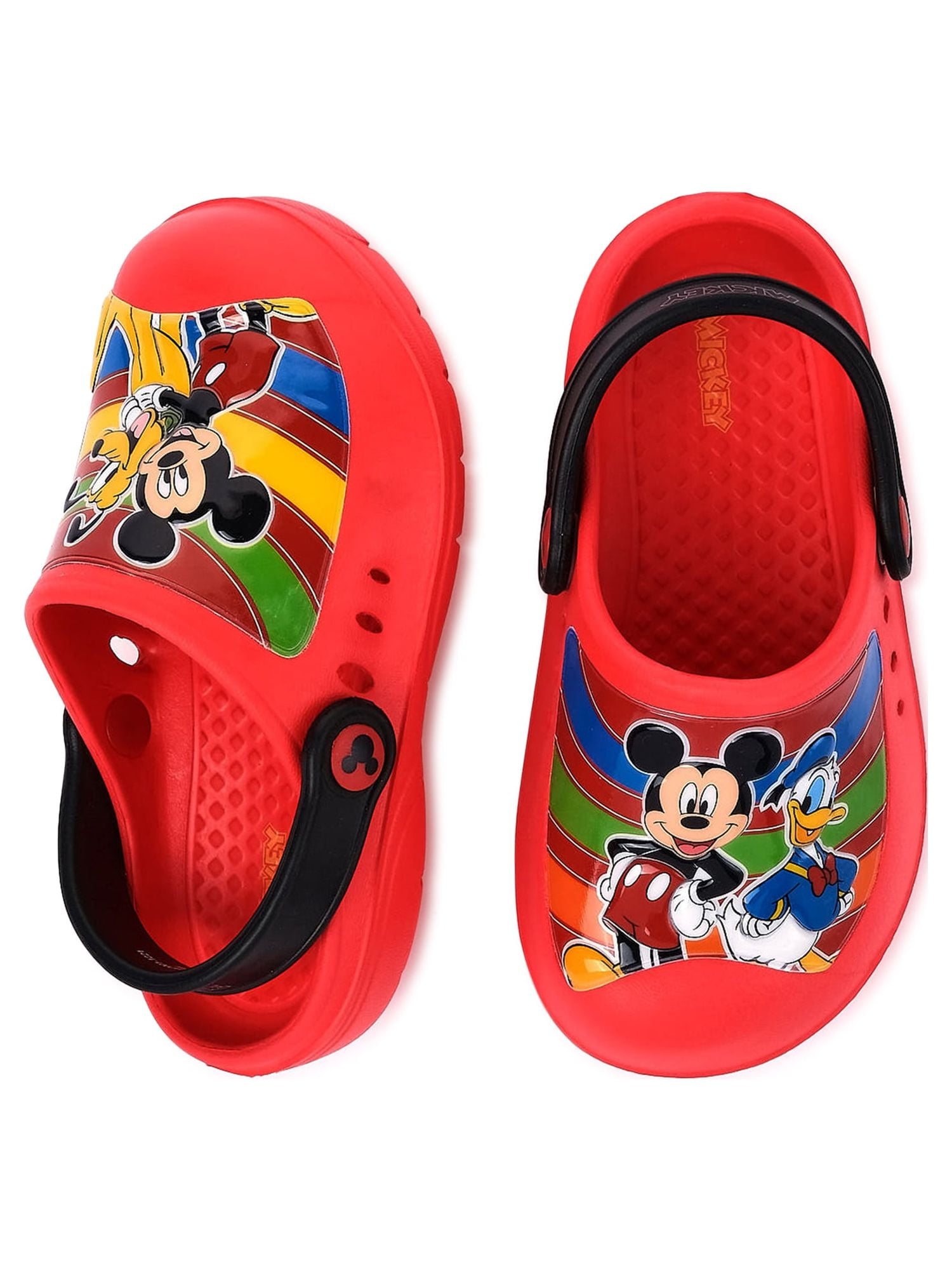 Mickey Mouse Unisex Kids Clogs, Slip-On Closed Toe Multi, Sizes 5-12