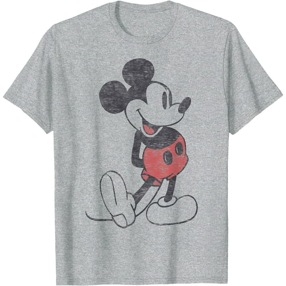 Mickey Mouse Vintage Portrait DTG Print Unisex T-Shirt