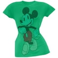 thumbnail image 1 of Mickey Mouse - Walking Green Juniors T-Shirt, 1 of 1