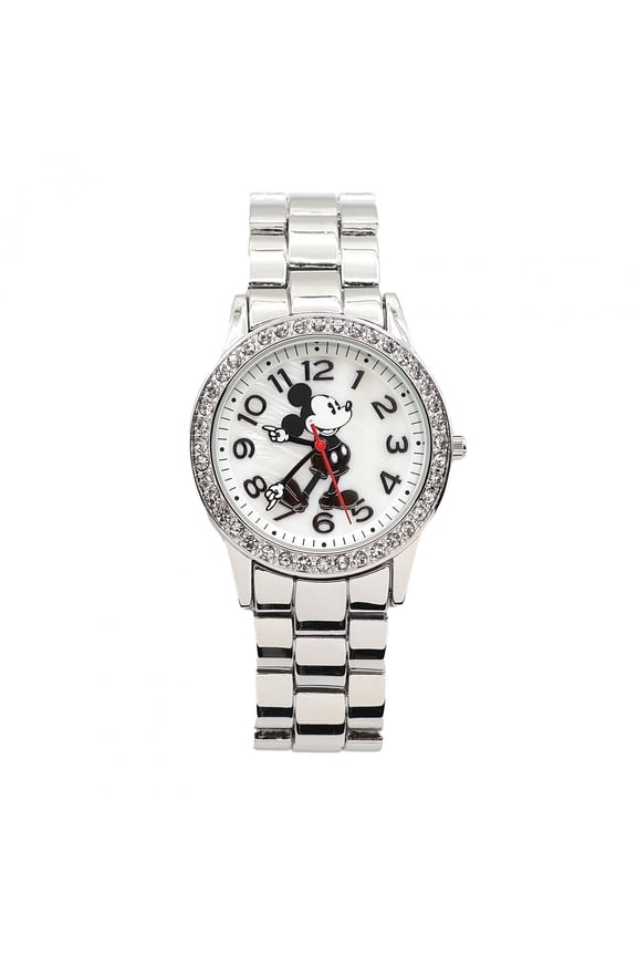 Watch Hands Silver Analog Watch with Metal Band