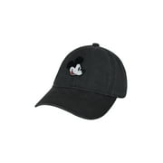 Mickey Mouse Women's Dad Cap with Chenille Patch, Black