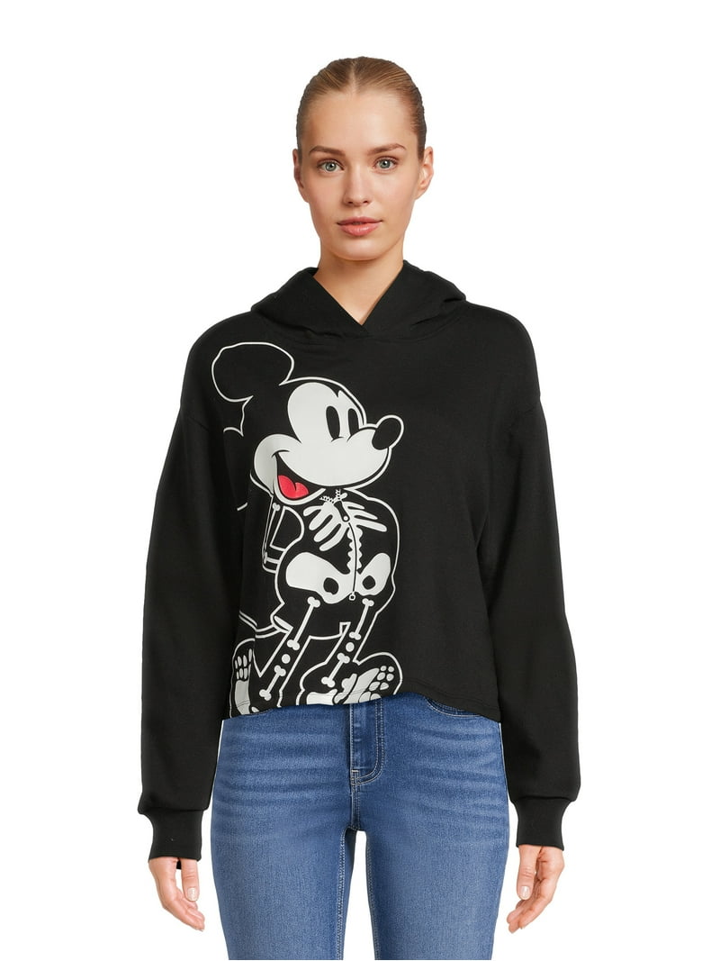 Mickey Mouse Women's Glow in the Dark Halloween Graphic Hoodie
