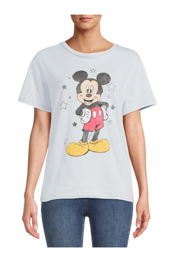 T-shirt Mickey Mouse Rétro Années 80 - Motif Cassette Et Platine - Taille S Juniors