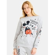 LICENSE Mickey Mouse Women’s Scribbles Graphic Sweatshirt, Sizes XXS-XXL
