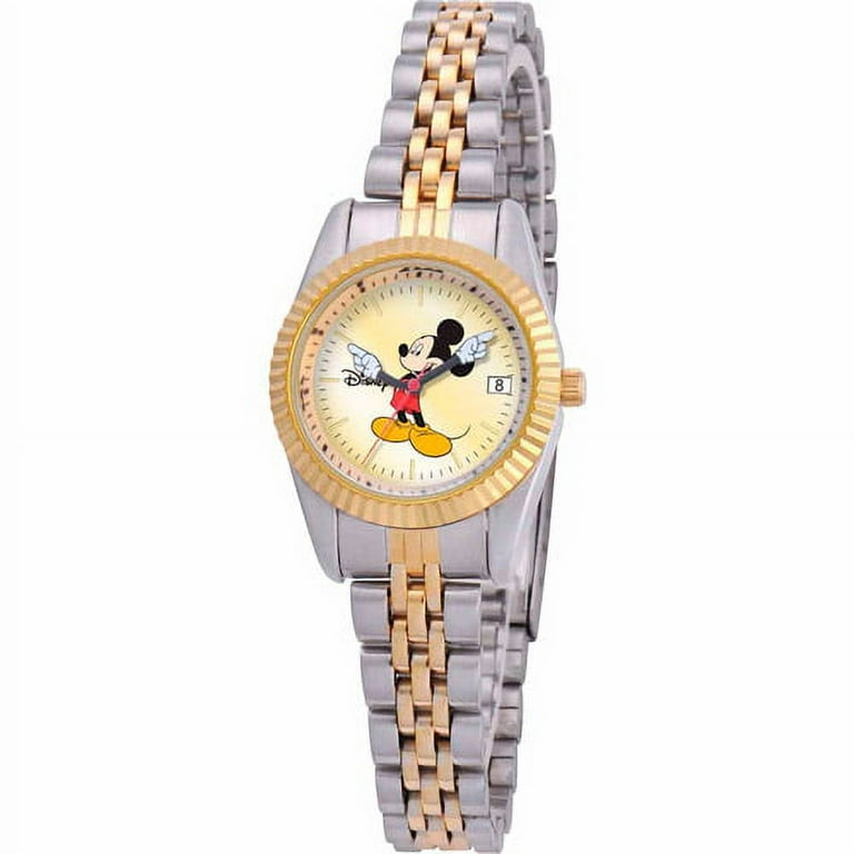 Mickey Mouse Women s Watch Two Tone Bracelet Walmart