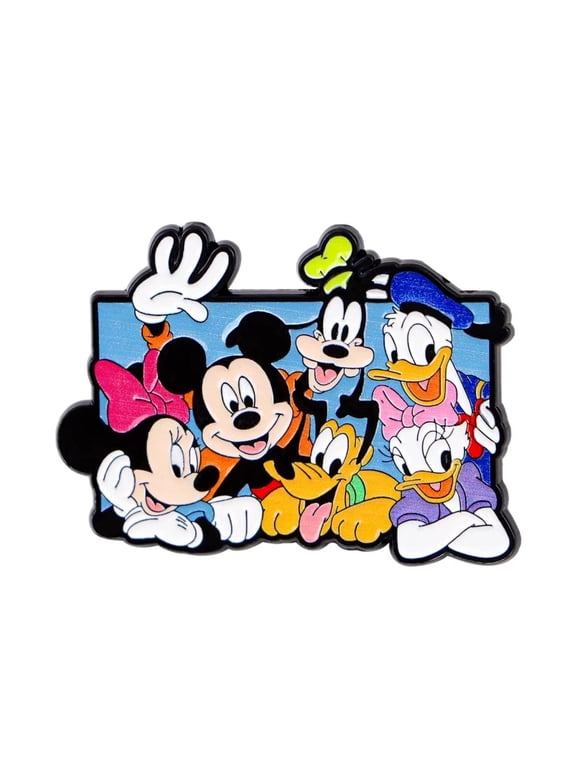 Mickey Mouse and Cartoon Friends Characters 1.50 inch Wide Metal Enamel Pin