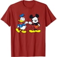 thumbnail image 1 of Mickey Mouse and Donald Duck Best Friends DTG Print Unisex T-Shirt,Cardinal Red Color,Size L, 1 of 5