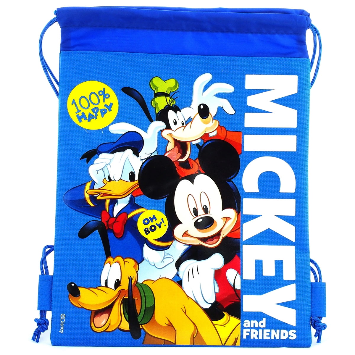 NWT Walt Disney World Resort 100% Cotton Blue Gray Mickey Mouse Drawstring Bag Celebrate 100 Years of Disney with Products at shopDisney  main image 2
