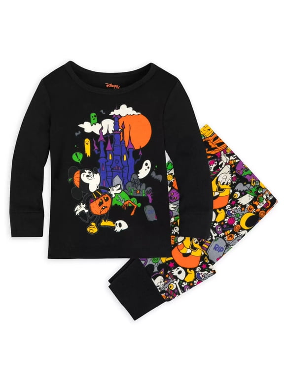 Mickey Mouse and Friends Halloween PJ PAL for Baby Size 6-9M Minnie, Donald, Daisy, Goofy, Pluto, Chip 'n Dale