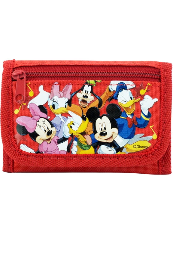 Mickey Mouse and Friends Red Trifold Wallet