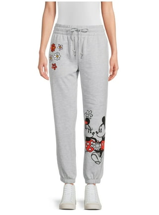 Disney Mickey Mouse Quilted Jogger Pants for Women - Cream