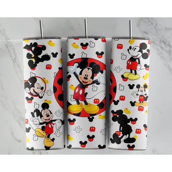 Mickey Mouse mug design, 20 oz slim mug, heat transfer printed image, mug decal, Mickey Mouse mug
