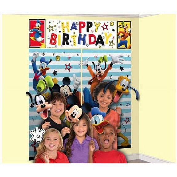 Mickey Mouse 'on the Go' Wall Poster Decorating Kit w/ Photo Props (17pc)