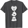 thumbnail image 1 of Mickey Mouses Three Faces DTG Print Unisex T-Shirt,Dark Heather Grey Color,Size L, 1 of 5