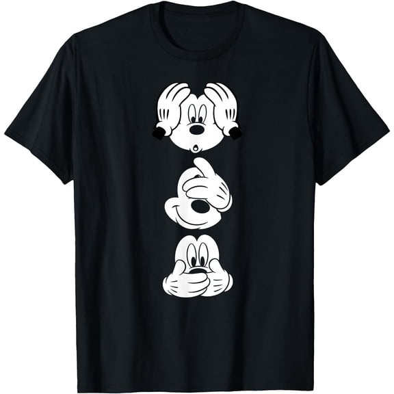 Mickey Mouses Three Faces DTG Print Unisex T-Shirt