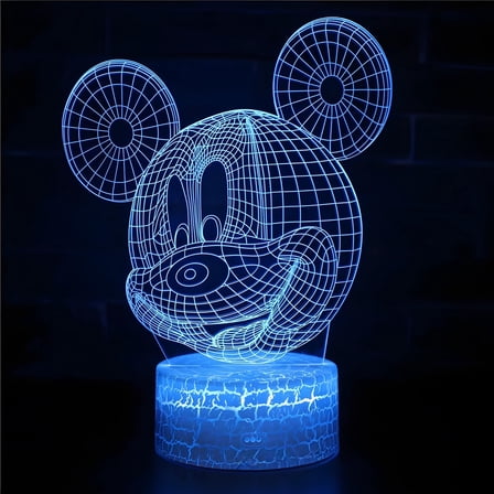 Mickey Night Light with Timer, 16 Color Changing LED Lamp,Touch & Remote Control, Festival gift, Cute Bedroom Decor for Birthday Christmas Party