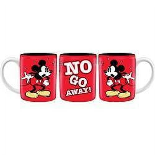 Mickey No Go Away 11oz Ceramic Mug, Red
